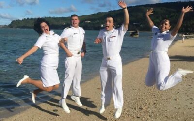 Military Psychologists practicing self-care in Guam, “Where America’s day begins!”